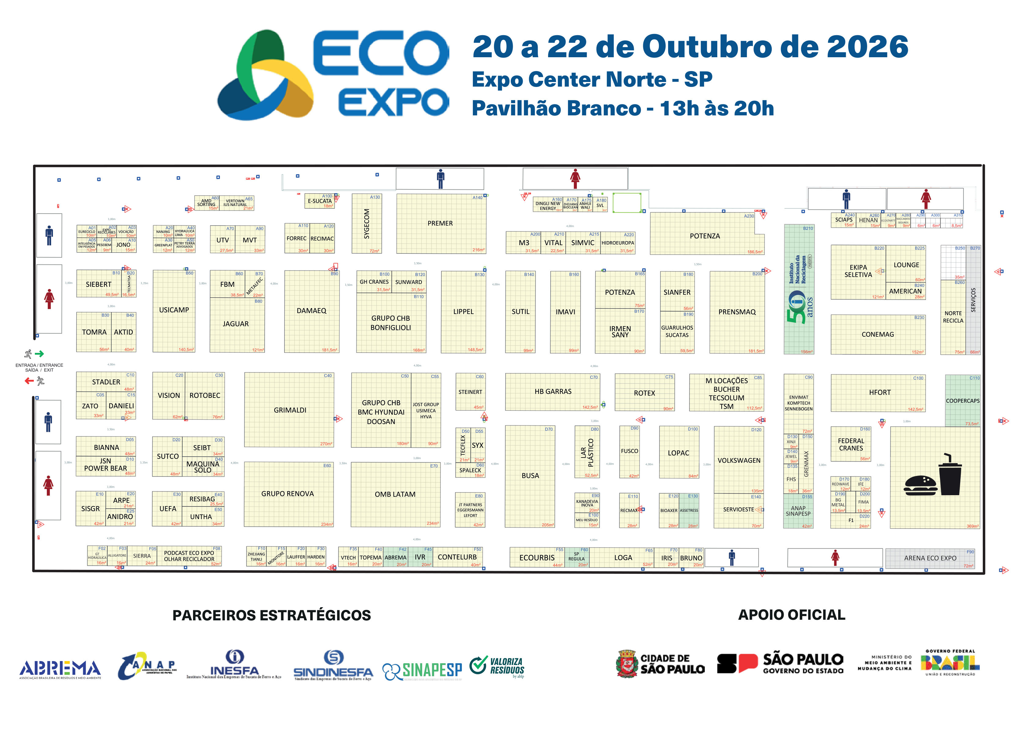 Planta do pavilhão ECO EXPO 2026